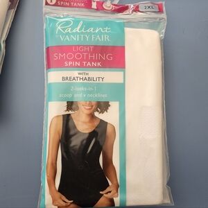 Vanity Fair Light Smoothing Spin Tank - White